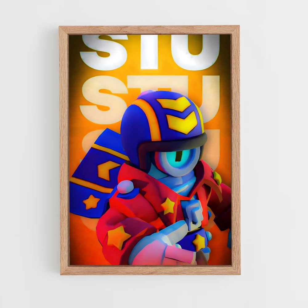 Poster Stu – affiche Brawl Star (vue 4)