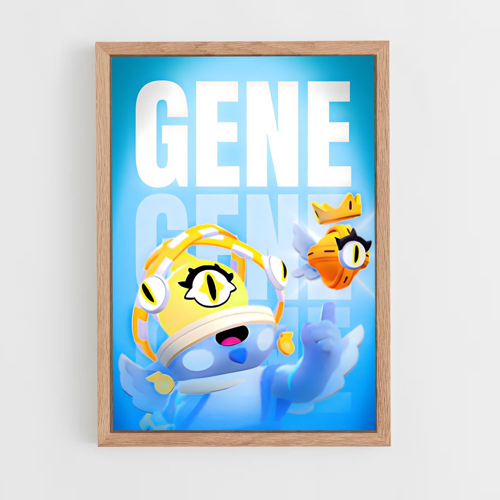 Poster Gene Bleu – affiche Brawl Star (vue 4)