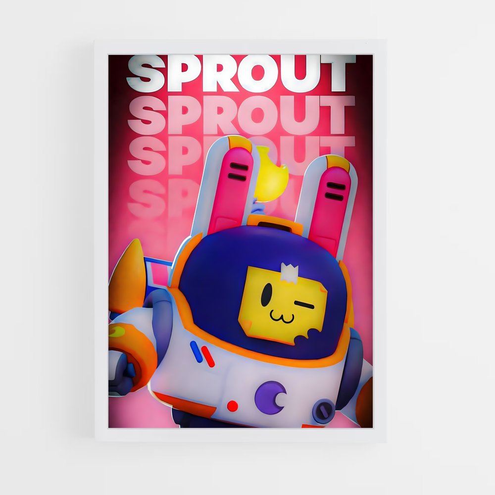Poster Sprout – affiche Brawl Star (vue 3)