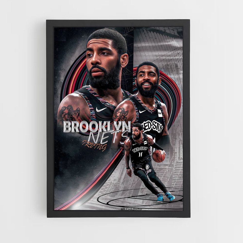Poster Brooklyn Nets Irving – affiche Basketball (vue 2)