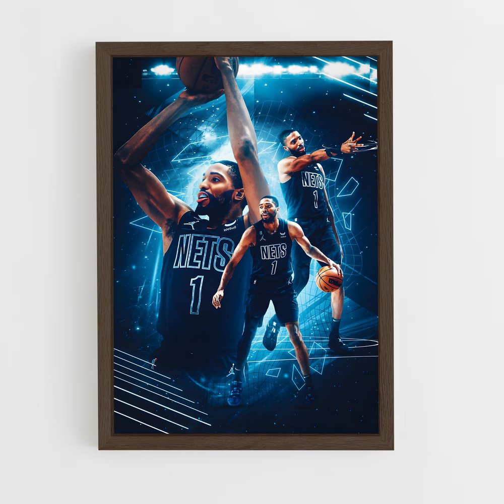 Poster Brooklyn Nets Bleu – affiche Basketball (vue 5)