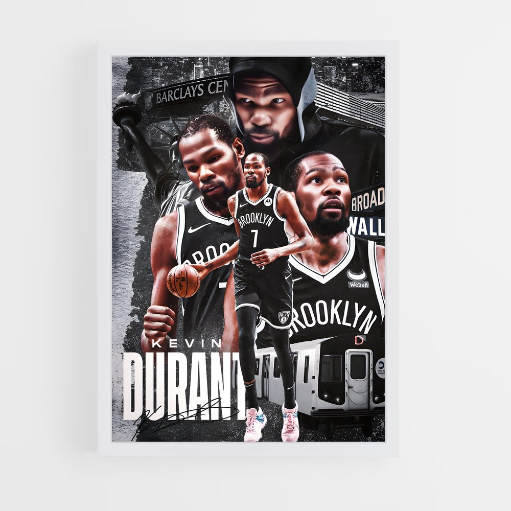 Poster Kevin Durant Nets – affiche Basketball (vue 3)