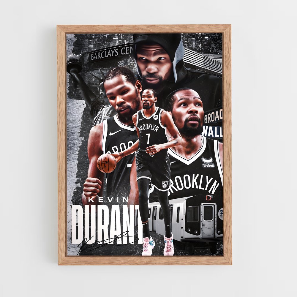 Poster Kevin Durant Nets – affiche Basketball (vue 4)