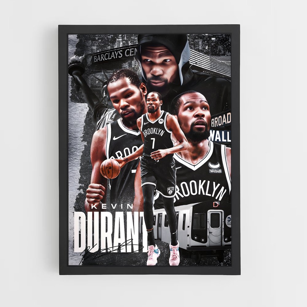 Poster Kevin Durant Nets – affiche Basketball (vue 2)