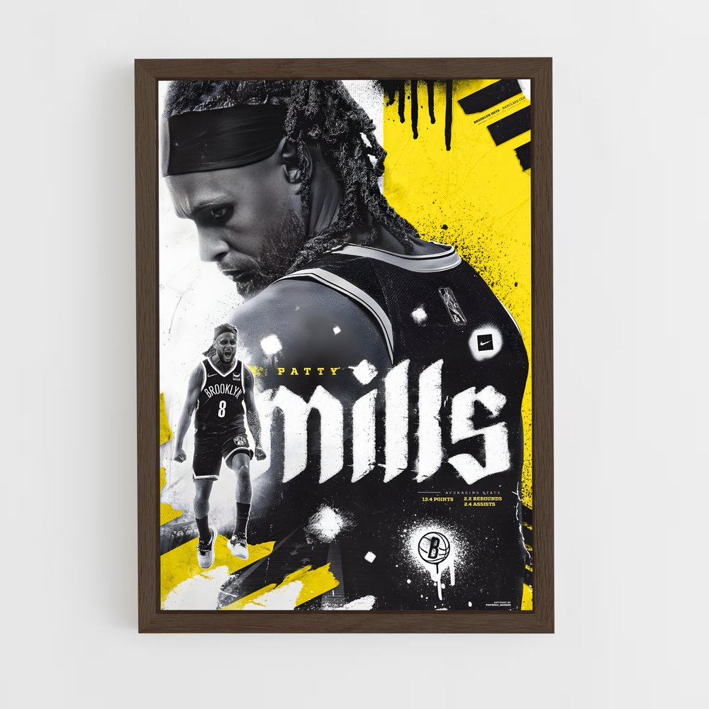 Poster Patty Mills – affiche Basketball (vue 5)