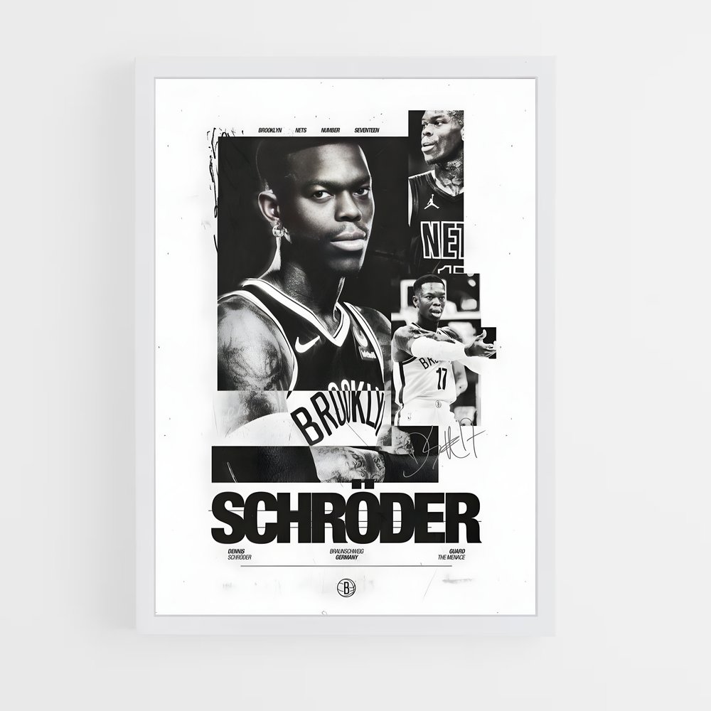 Poster Schröder – affiche Basketball (vue 3)
