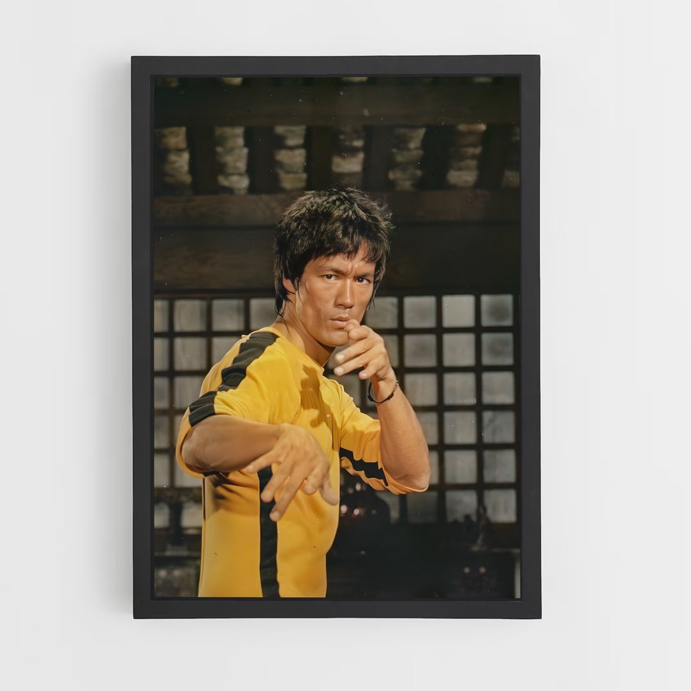 Poster Bruce Lee Combinaison Jaune (vue 2)