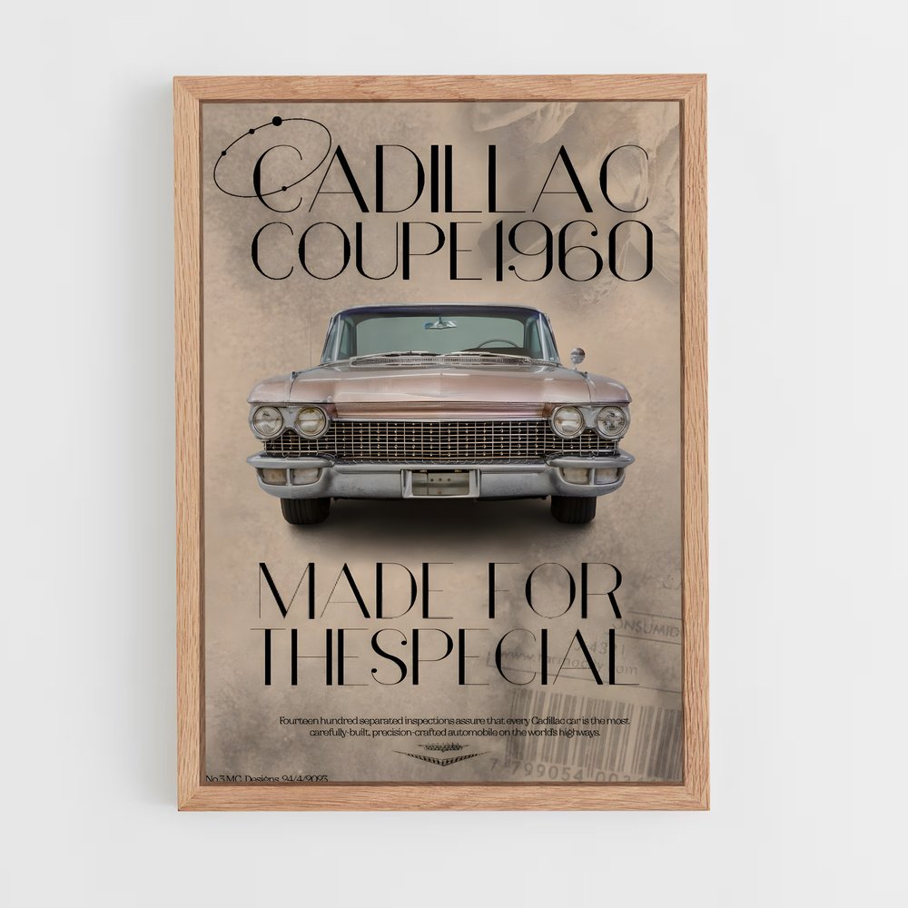 Poster Cadillac Coupe 1960 (vue 4)