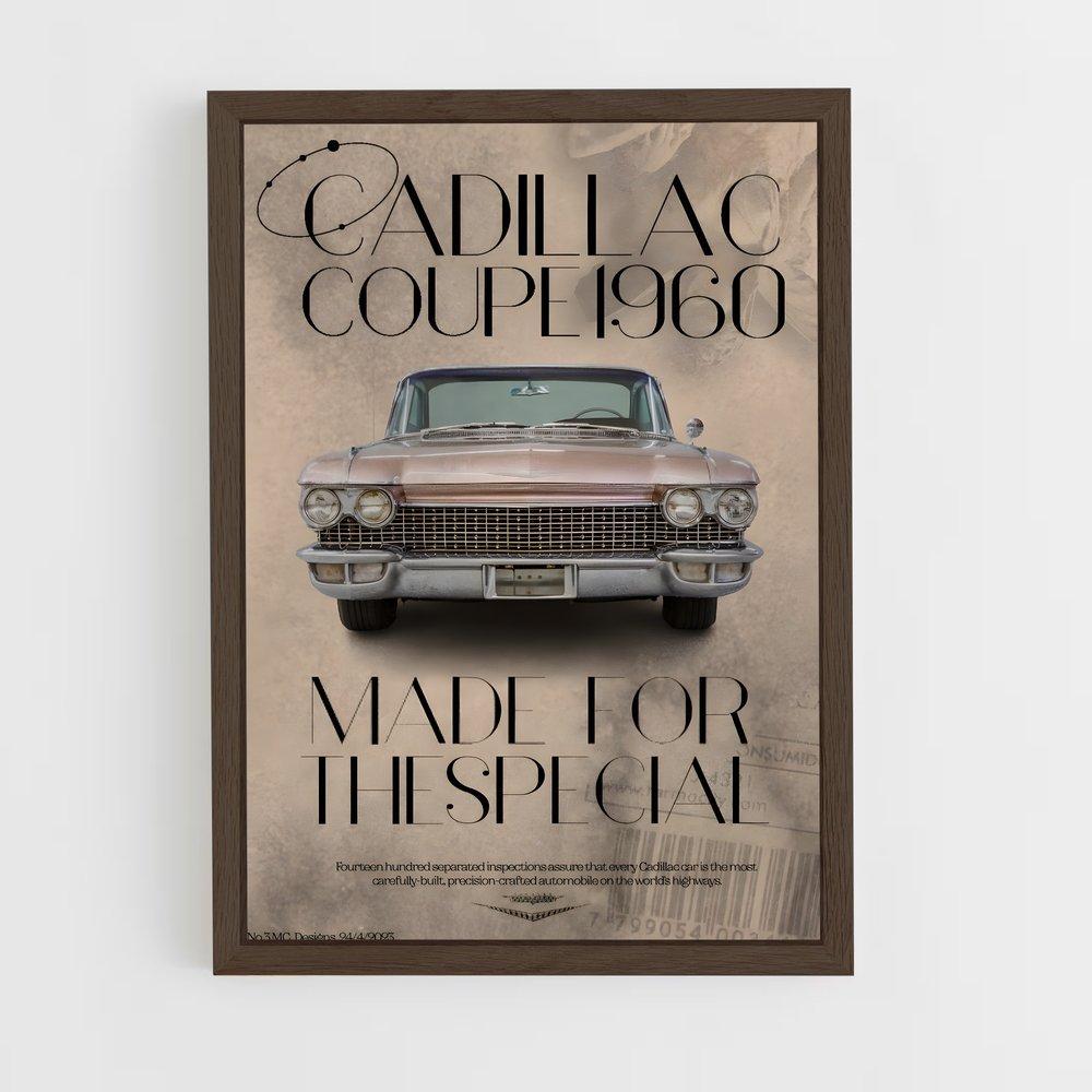 Poster Cadillac Coupe 1960 (vue 5)