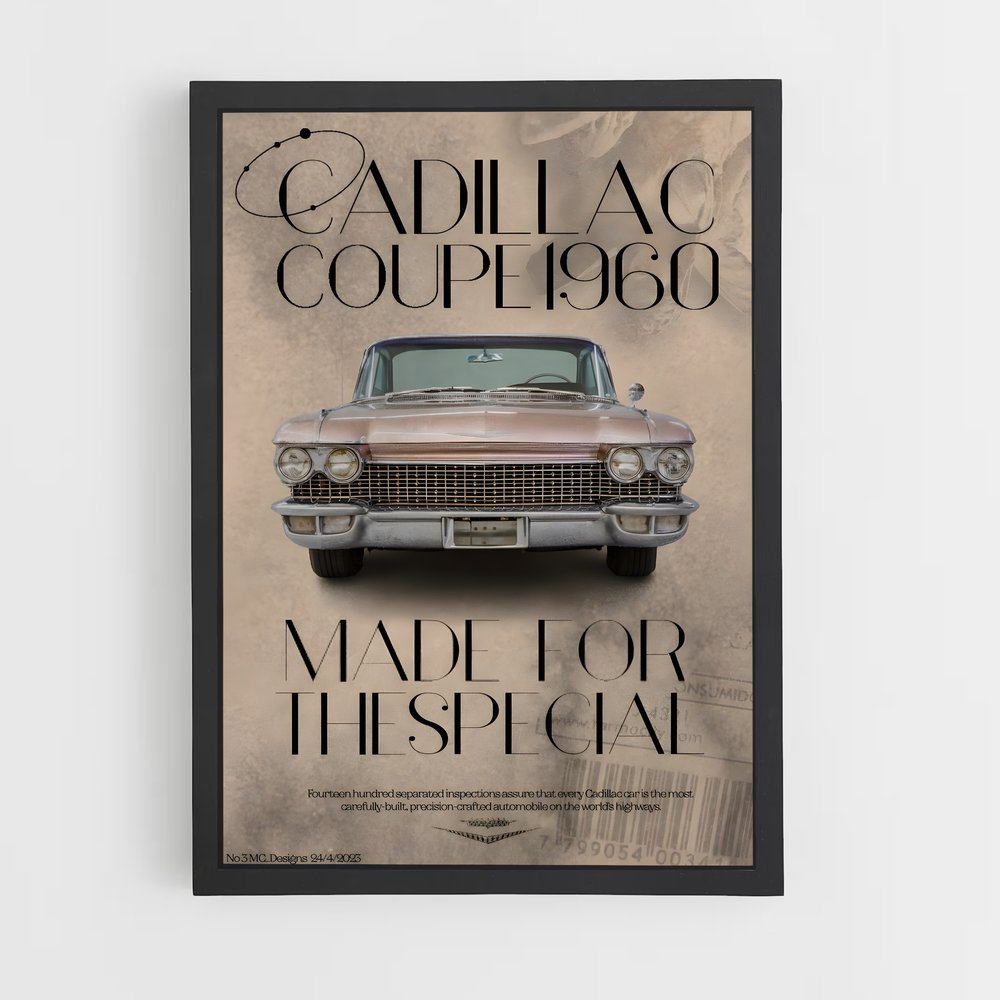 Poster Cadillac Coupe 1960 (vue 2)