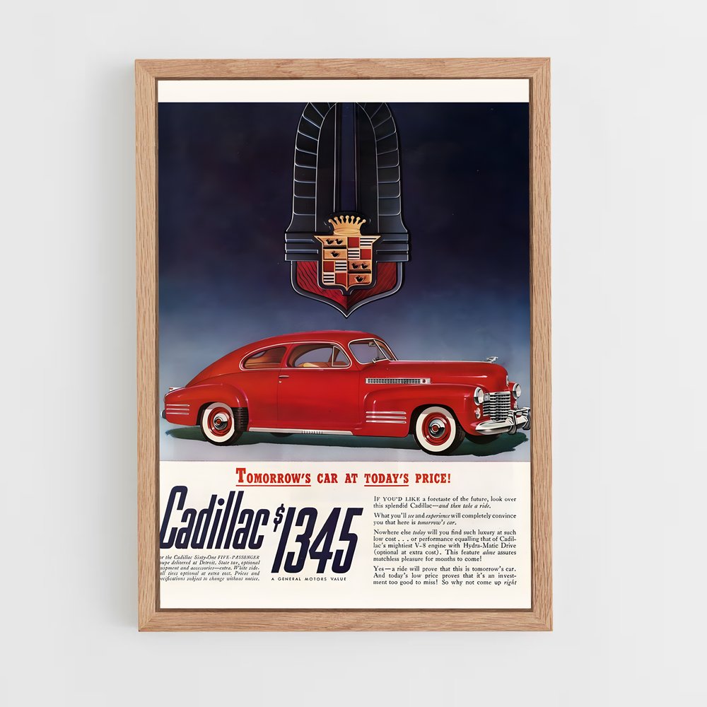 Poster Retro Cadillac (vue 4)