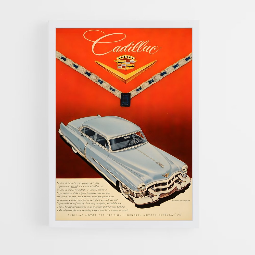 Poster Cadillac Rouge (vue 3)