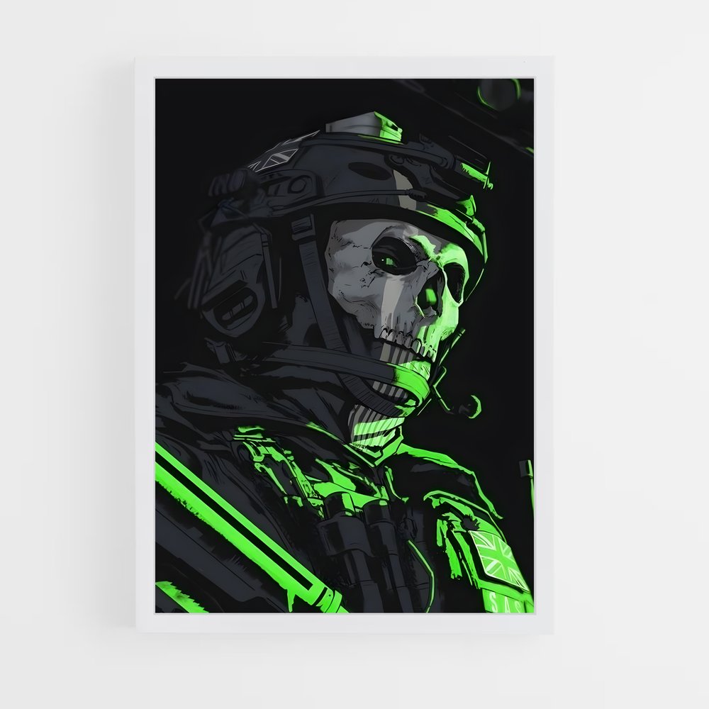 Poster COD Ghost Vert – affiche Call of Duty (vue 3)