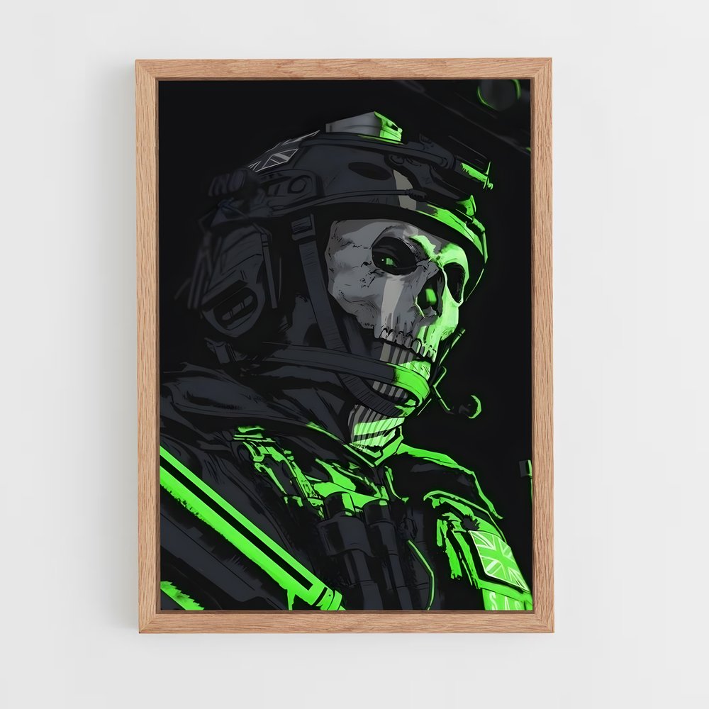 Poster COD Ghost Vert – affiche Call of Duty (vue 4)