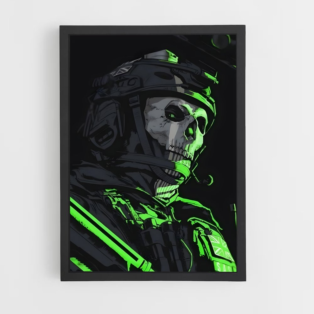 Poster COD Ghost Vert – affiche Call of Duty (vue 2)