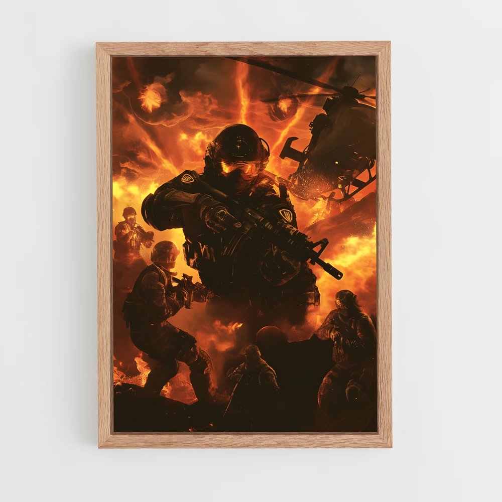 Poster Call of Duty Explosion (vue 4)