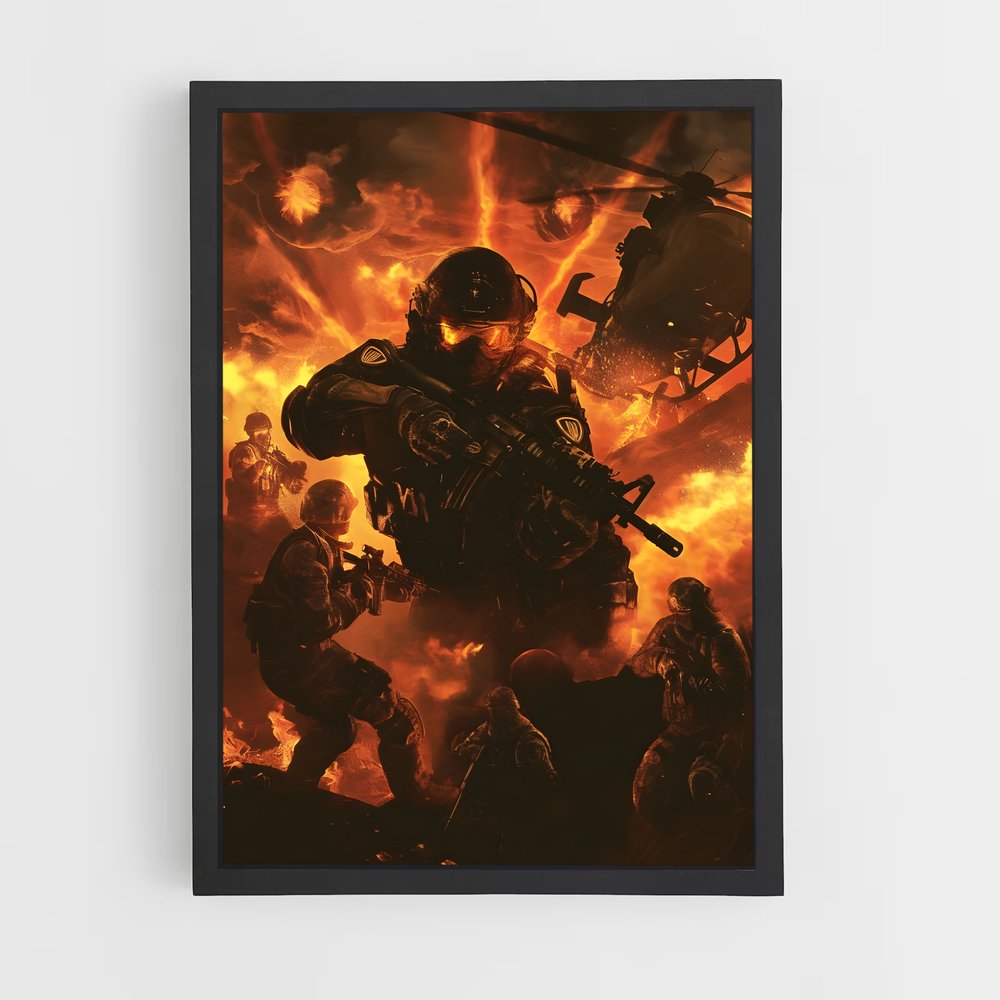 Poster Call of Duty Explosion (vue 2)