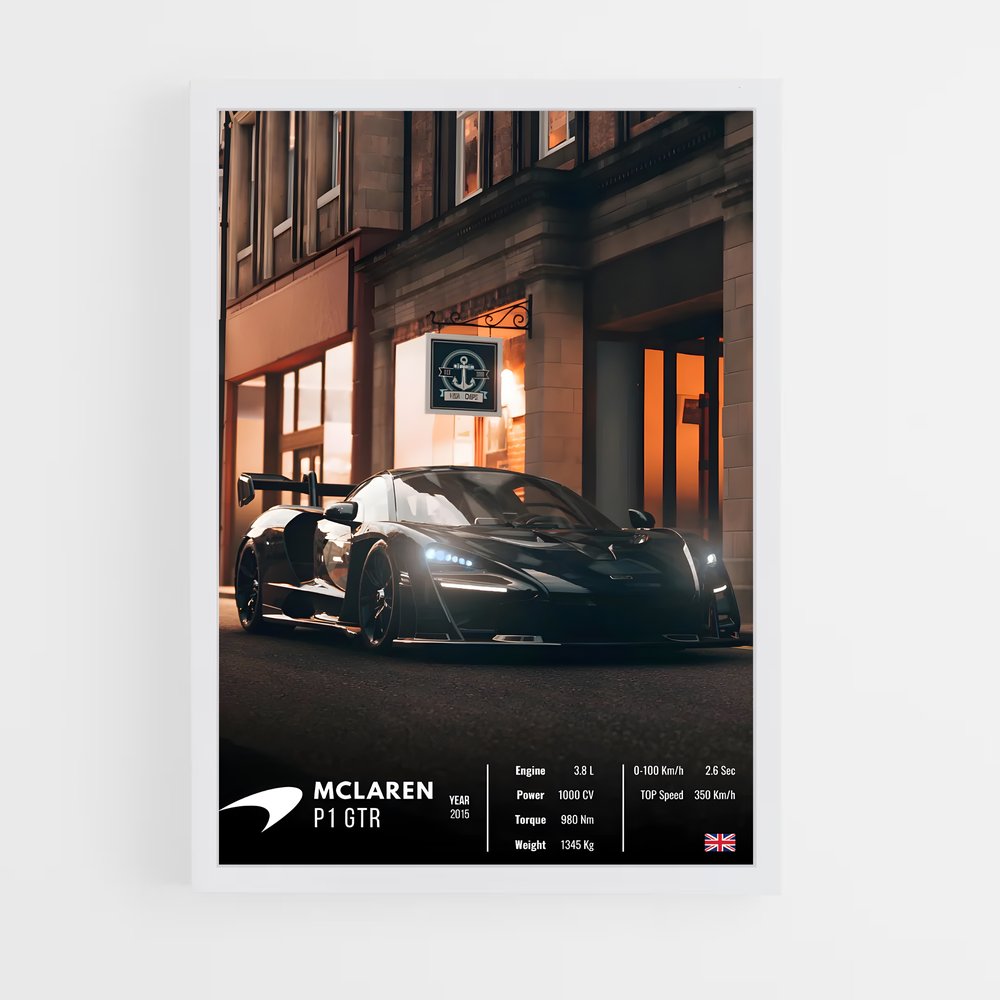Affiche Mclaren P1GTR – affiche Affiches Voitures (vue 3)