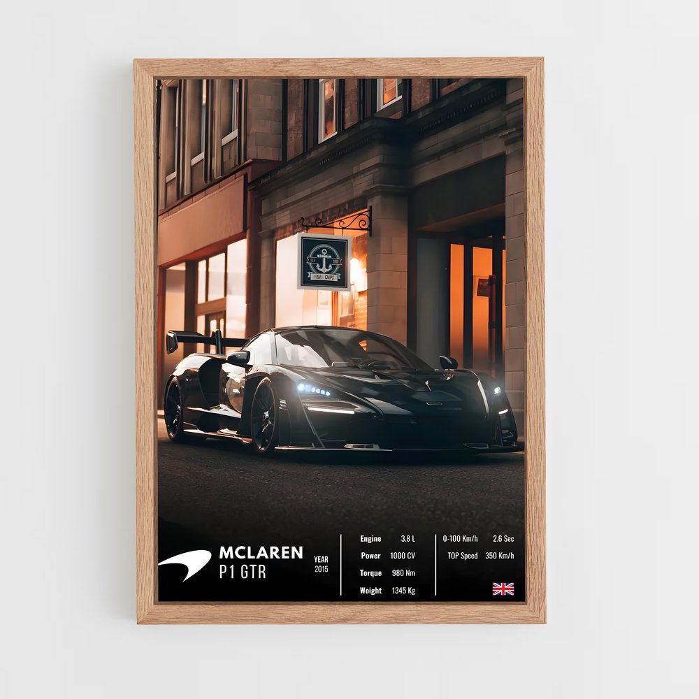Affiche Mclaren P1GTR – affiche Affiches Voitures (vue 4)