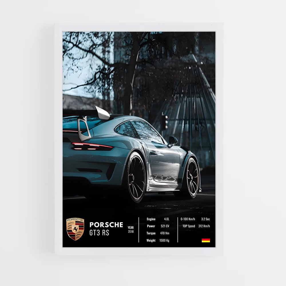 Affiche Porsche GT3 RS – affiche Affiches Voitures (vue 3)