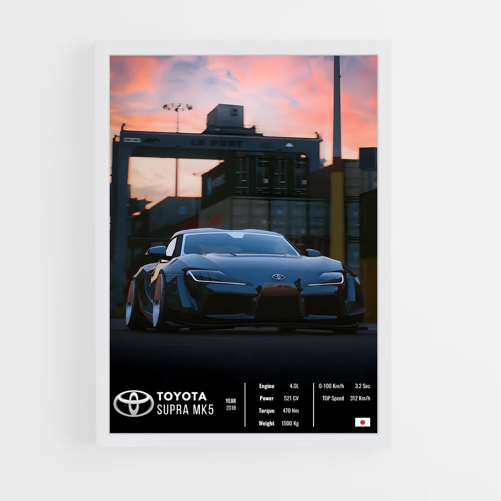 Affiche Toyota Supra MK5 – affiche Affiches Voitures (vue 3)