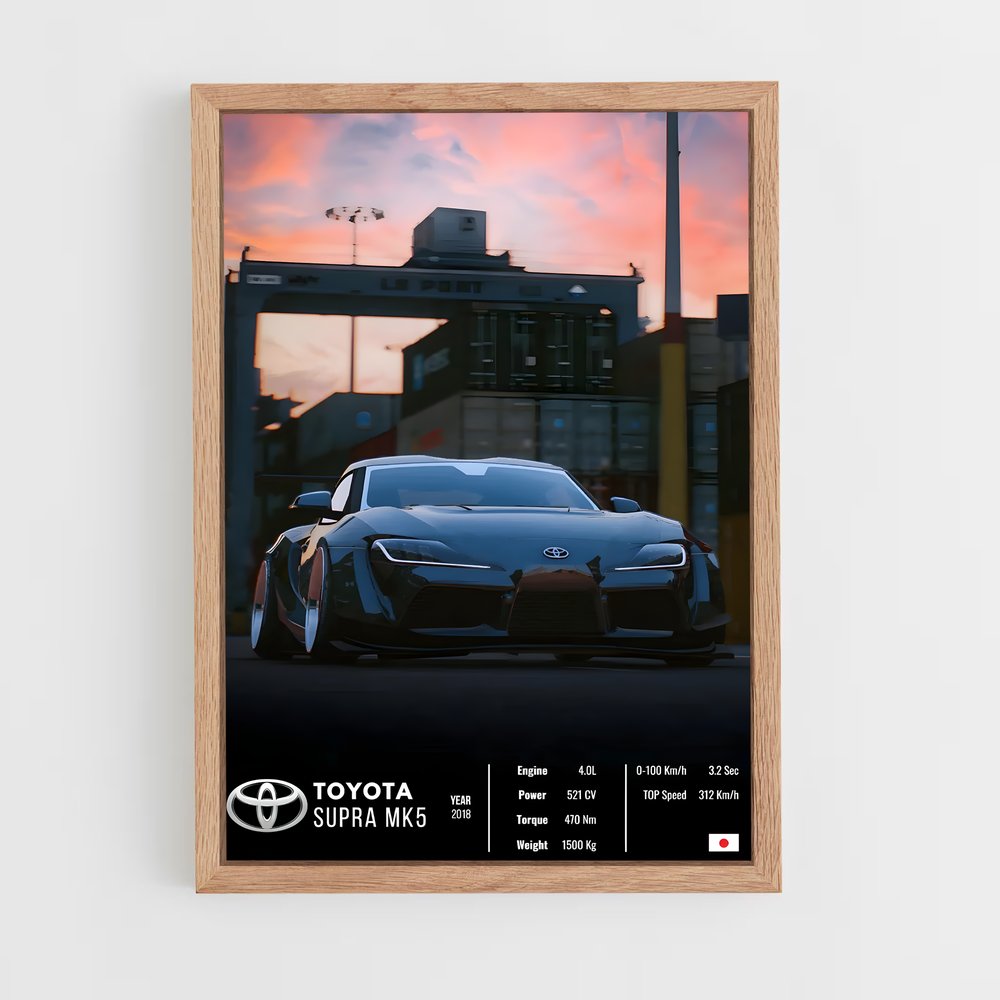 Affiche Toyota Supra MK5 – affiche Affiches Voitures (vue 4)