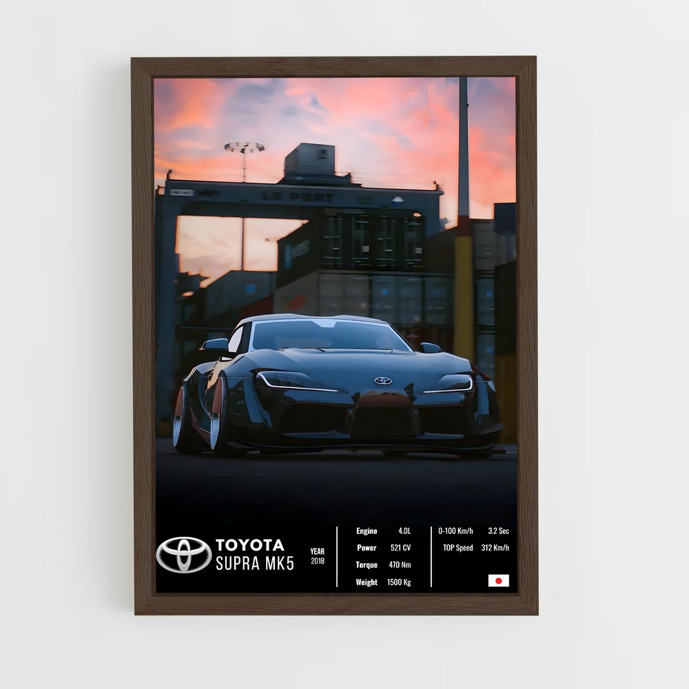 Affiche Toyota Supra MK5 – affiche Affiches Voitures (vue 5)