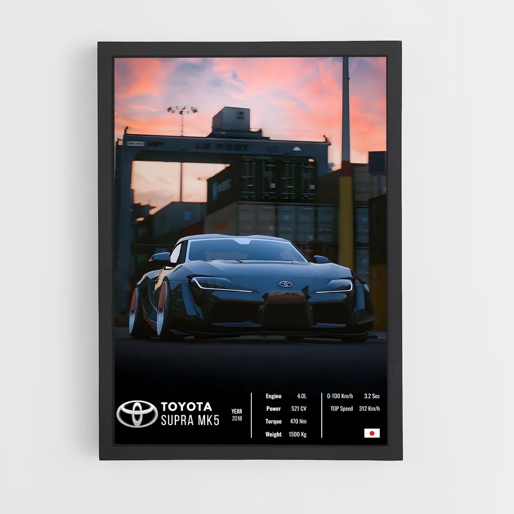 Affiche Toyota Supra MK5 – affiche Affiches Voitures (vue 2)