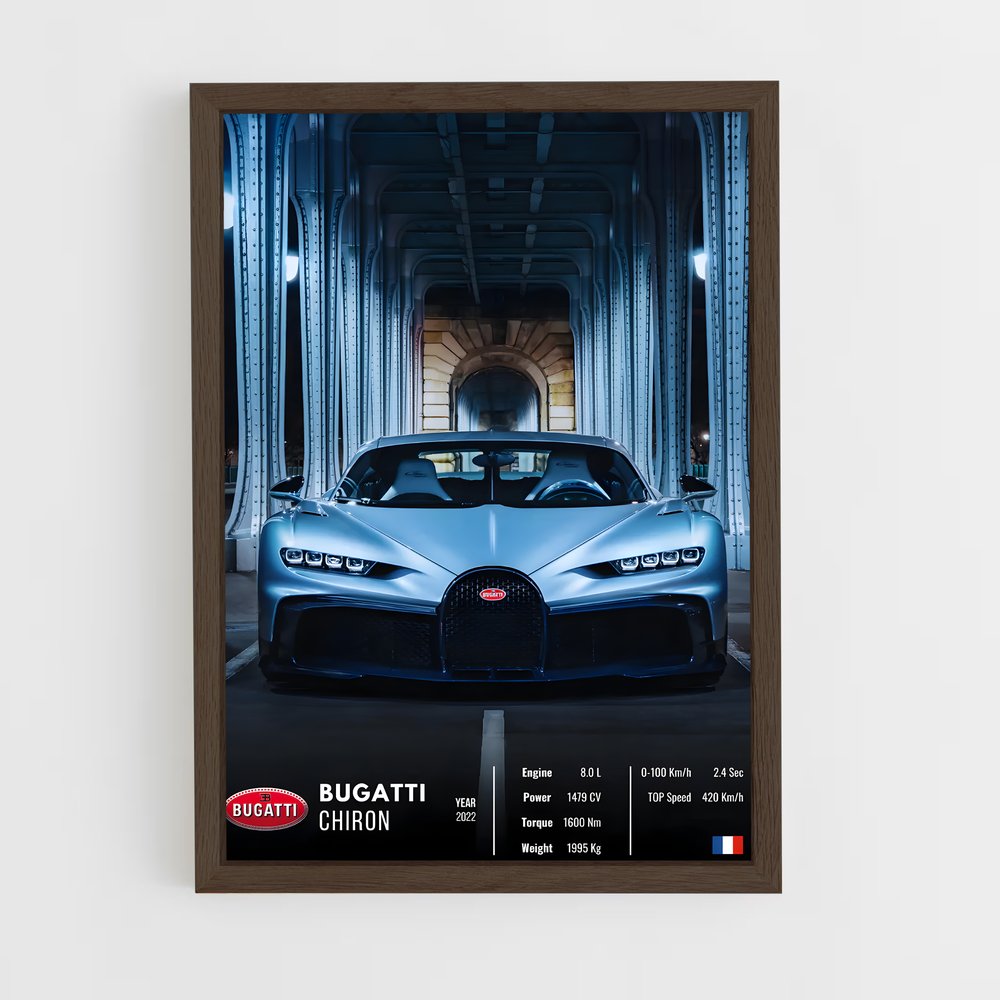 Affiche Bugatti Chiron – affiche Affiches Voitures (vue 5)