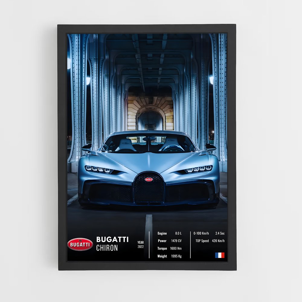 Affiche Bugatti Chiron – affiche Affiches Voitures (vue 2)