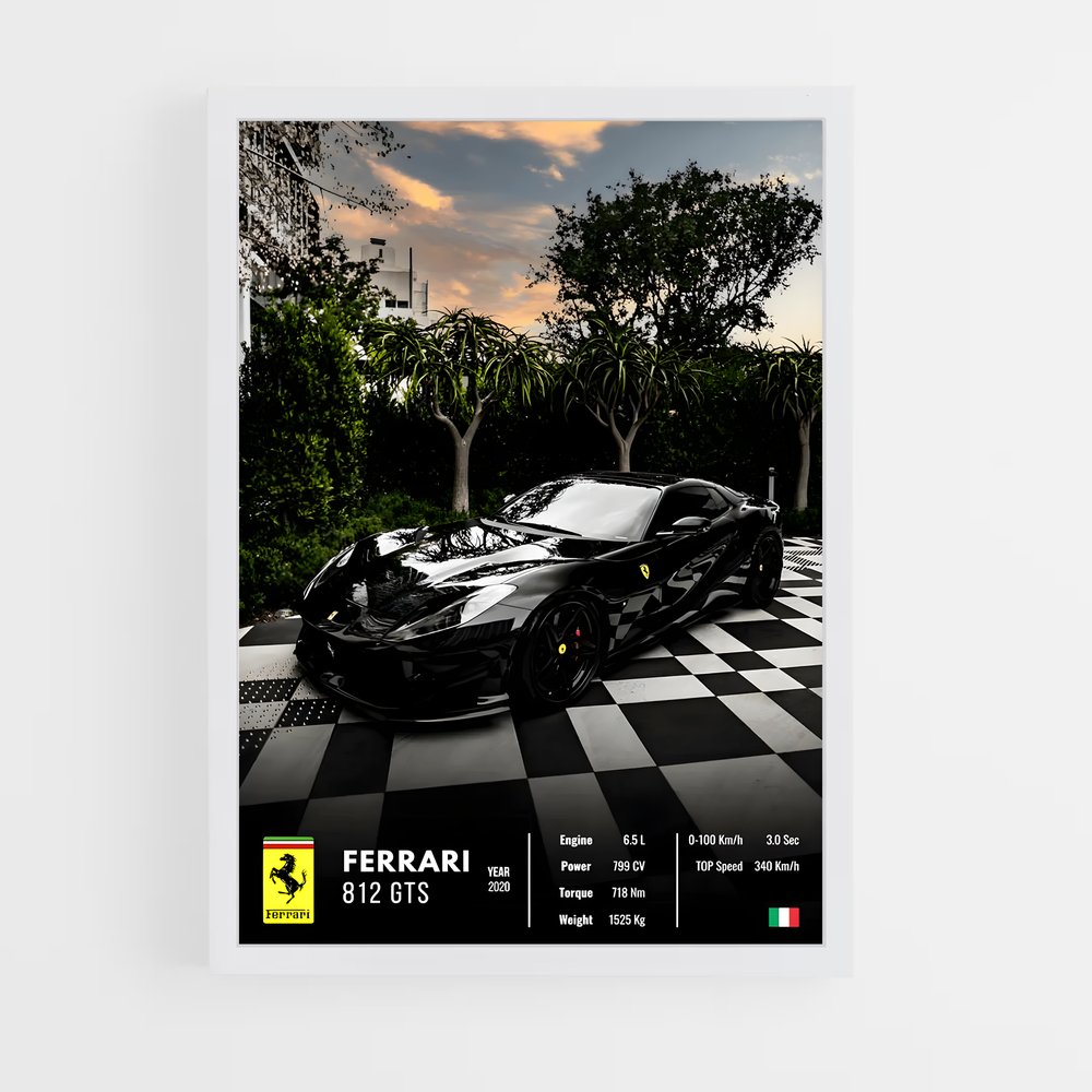 Affiche Ferrari 812 GTS – affiche Affiches Voitures (vue 3)