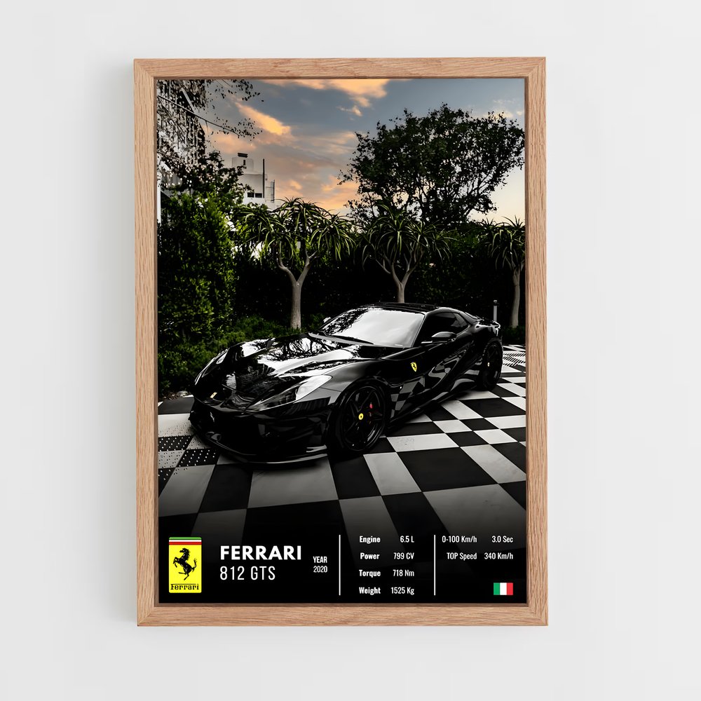 Affiche Ferrari 812 GTS – affiche Affiches Voitures (vue 4)