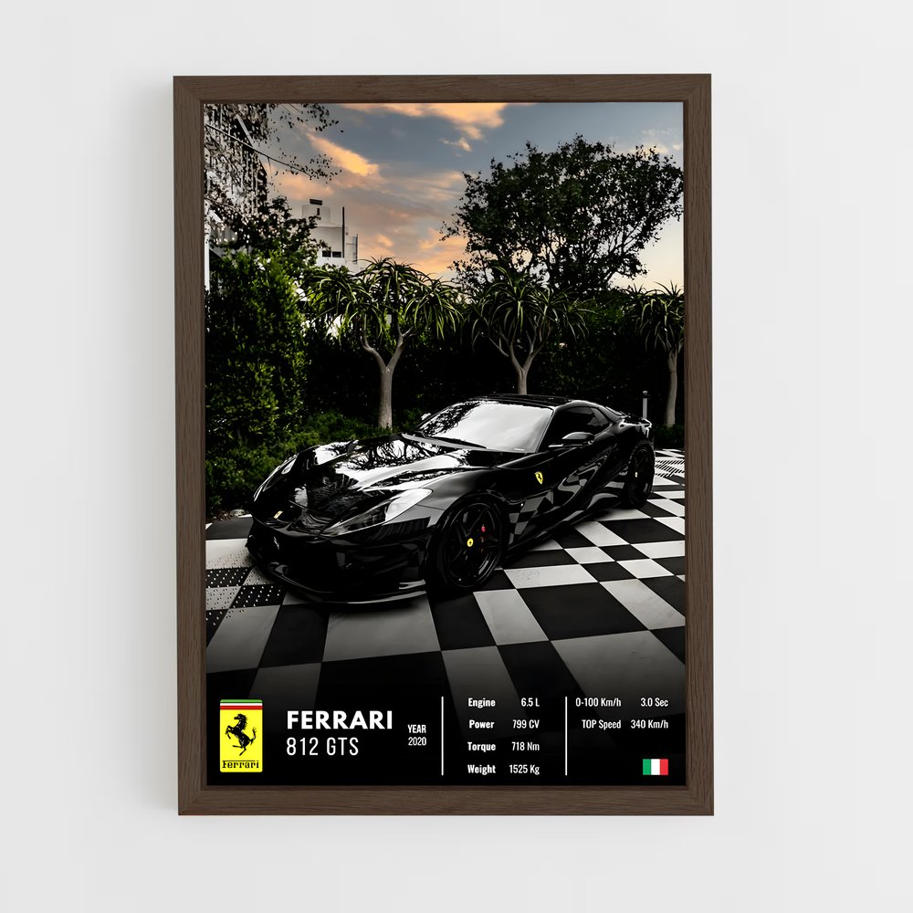 Affiche Ferrari 812 GTS – affiche Affiches Voitures (vue 5)