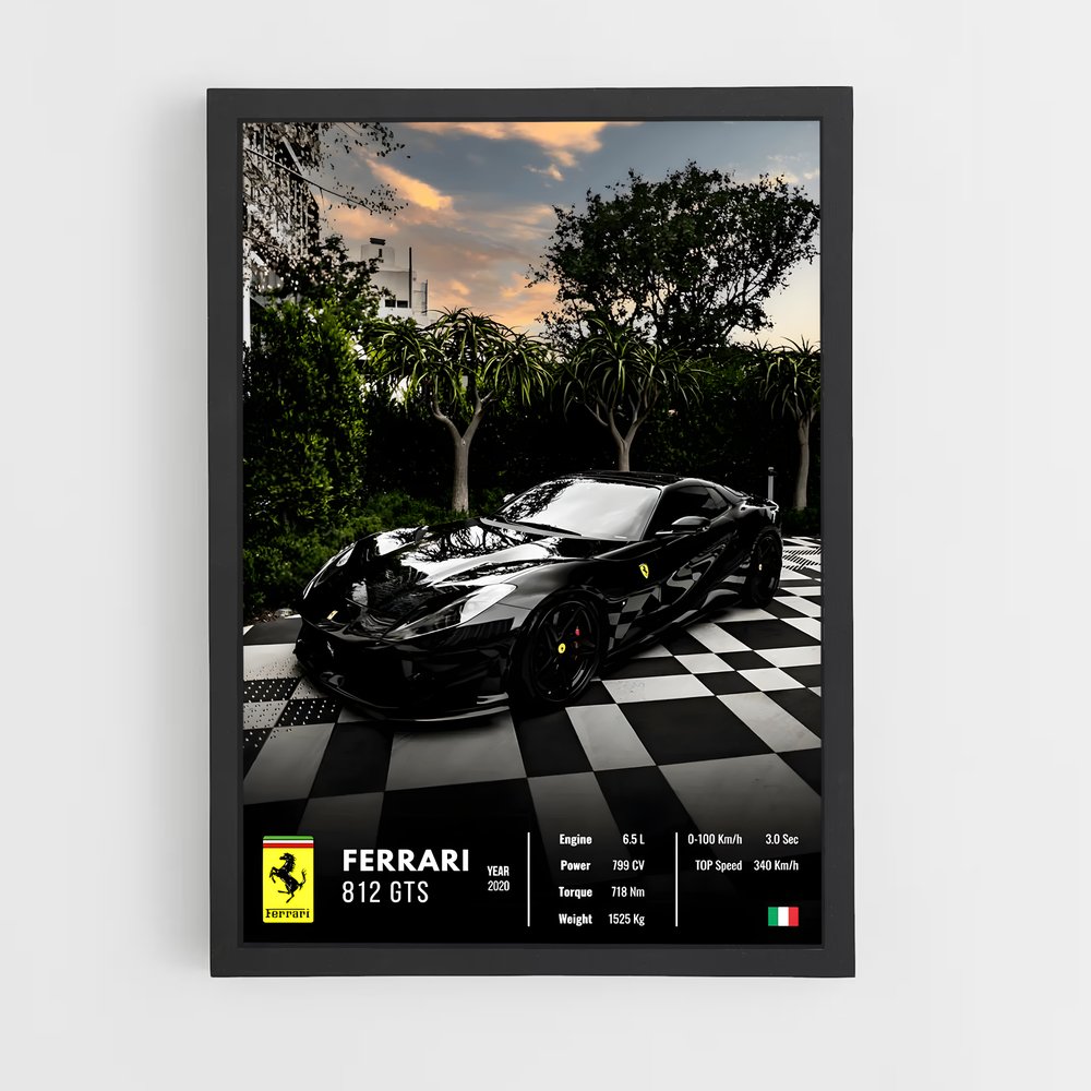 Affiche Ferrari 812 GTS – affiche Affiches Voitures (vue 2)