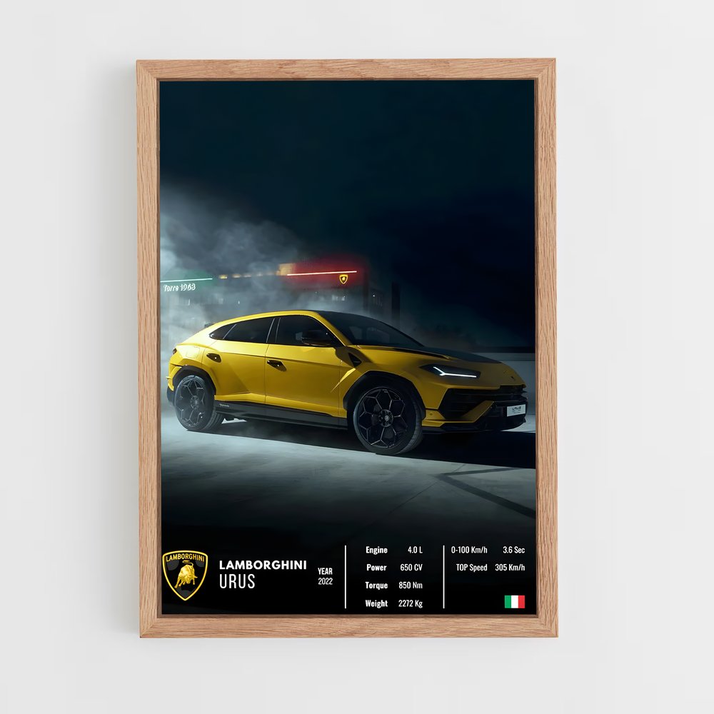 Affiche Lamborghini Urus – affiche Affiches Voitures (vue 4)