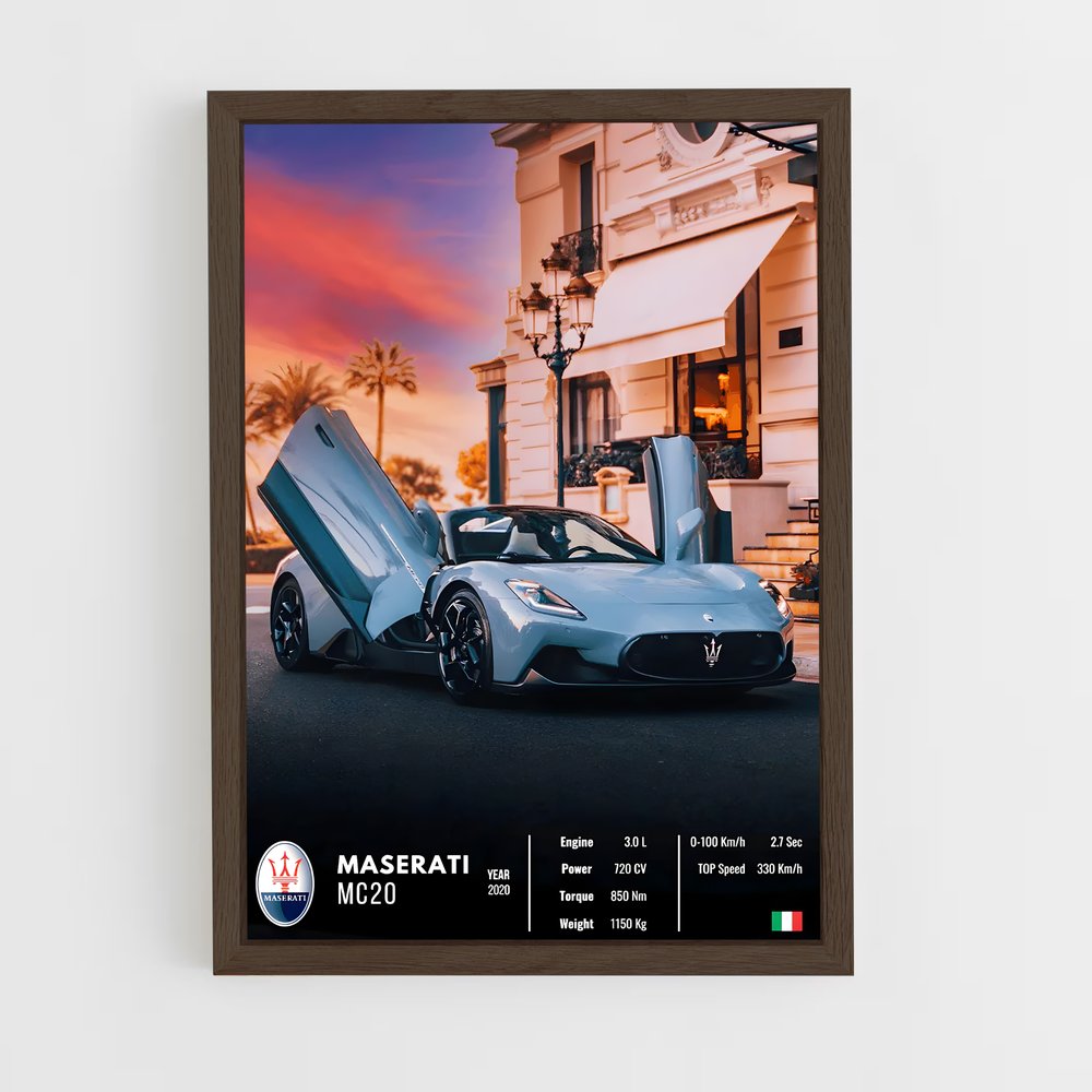 Affiche Maserati MC20 – affiche Affiches Voitures (vue 5)
