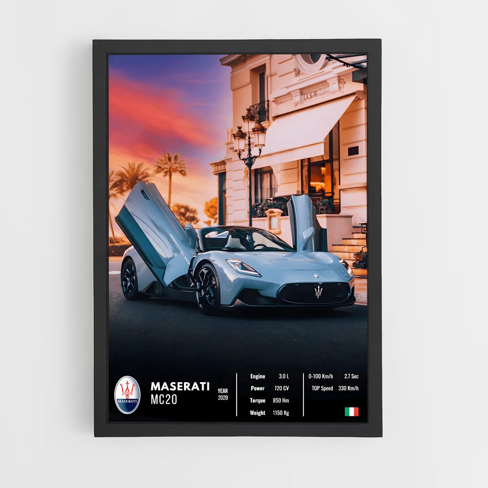 Affiche Maserati MC20 – affiche Affiches Voitures (vue 2)