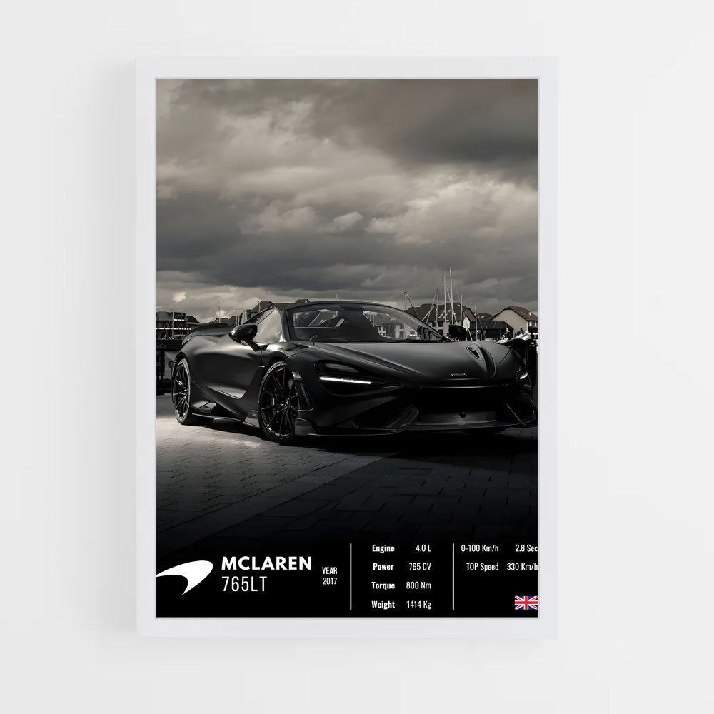 Affiche Mclaren 765LT – affiche Affiches Voitures (vue 3)