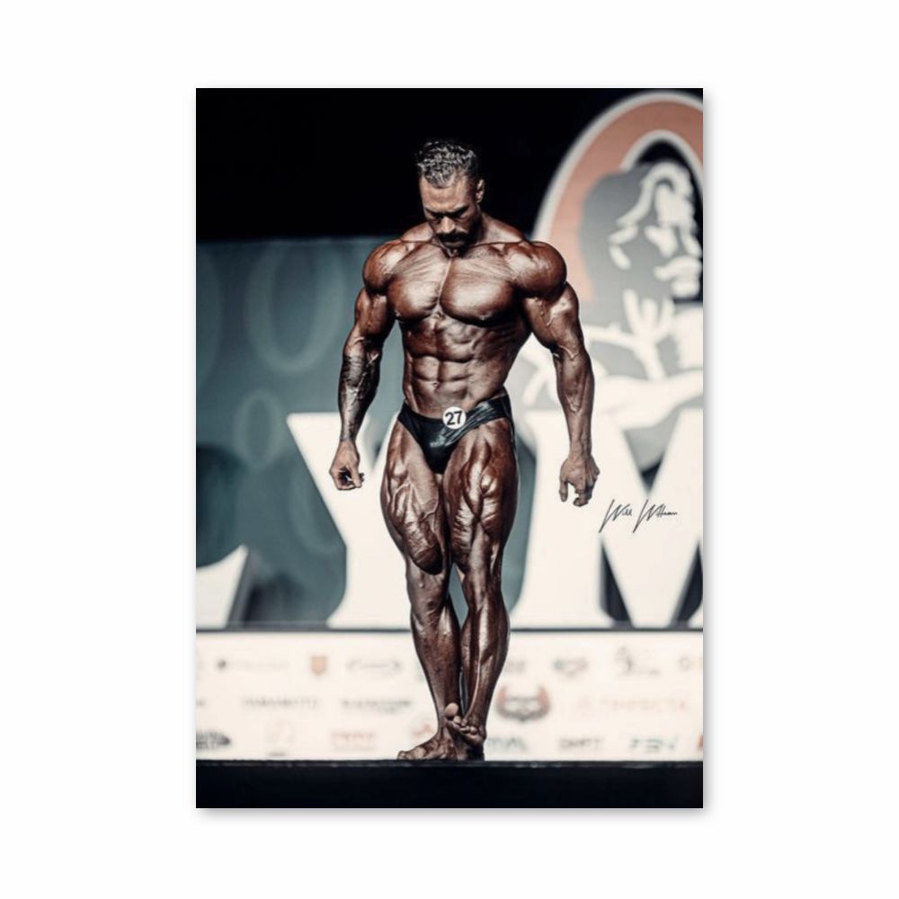 Poster Chris Bumstead Scène – affiche Musculation