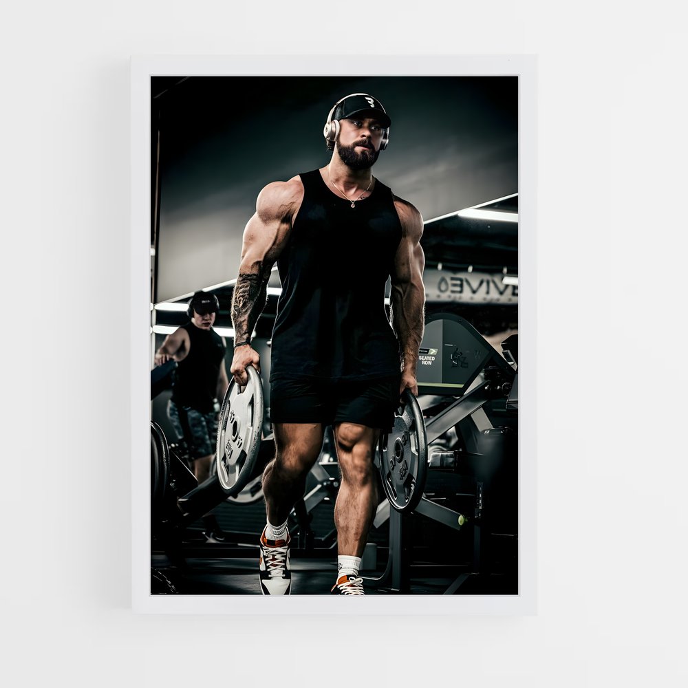 Poster Chris Bumstead Gym – affiche Musculation (vue 3)
