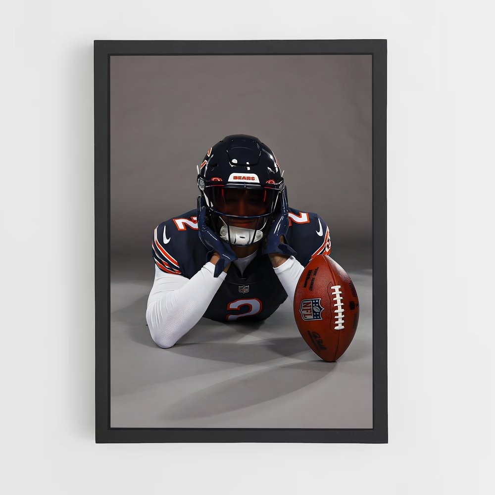 Poster Chicago Bears Ballon – affiche Football US (vue 2)