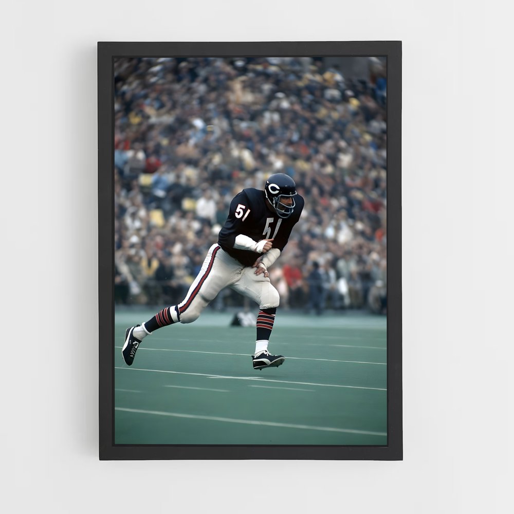 Poster Chicago Bears Course – affiche Football US (vue 2)