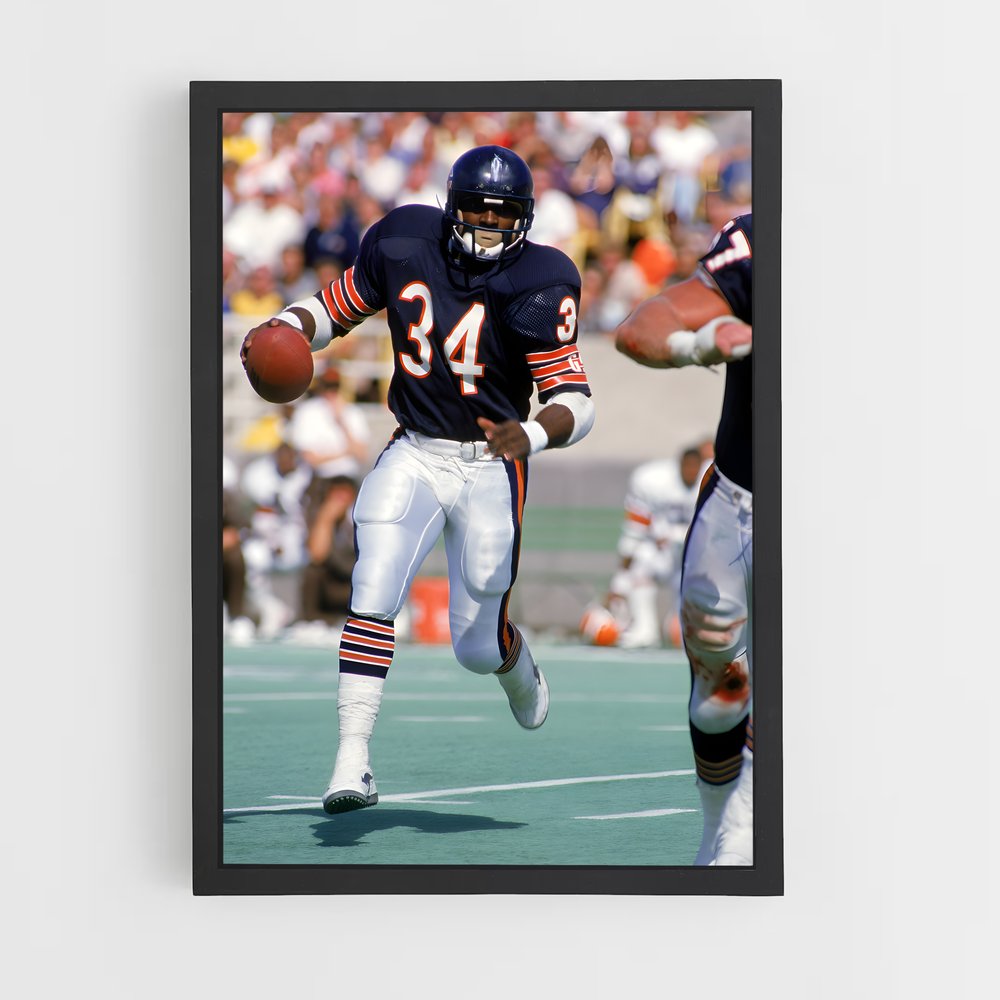 Poster Chicago Bears Touchdown – affiche Football US (vue 2)