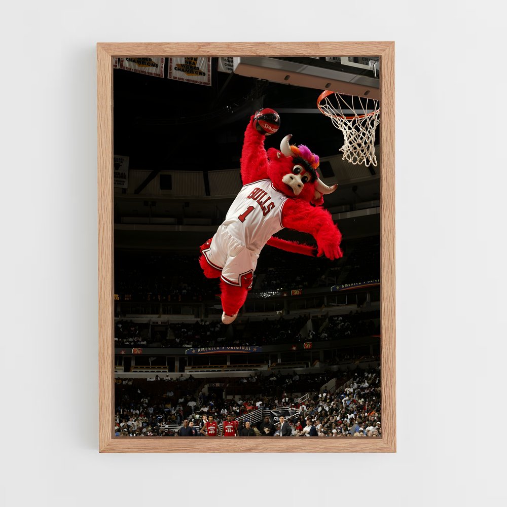 Poster Mascotte Chicago Bulls – affiche Basketball (vue 4)