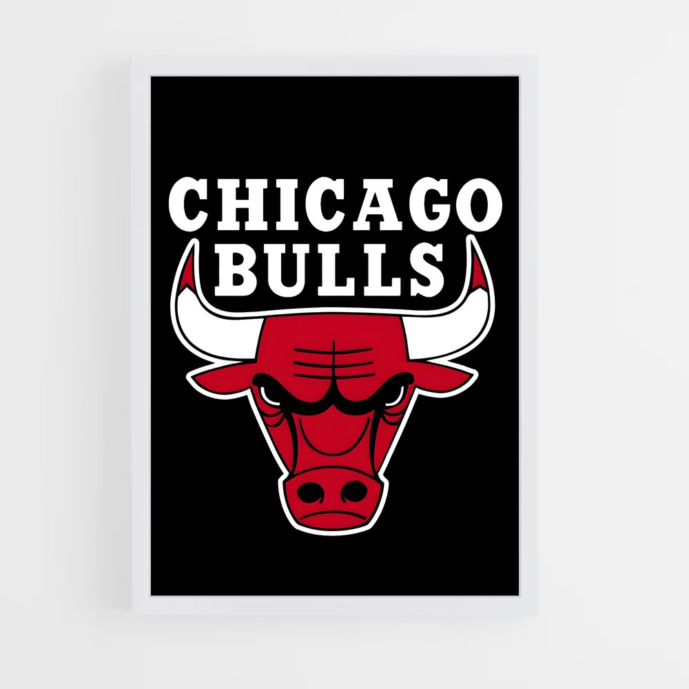 Poster Chicago Bulls Logo – affiche Basketball (vue 3)