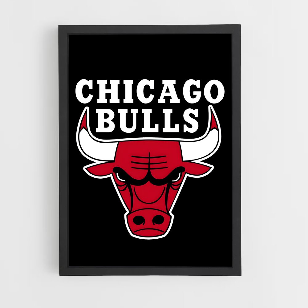 Poster Chicago Bulls Logo – affiche Basketball (vue 2)