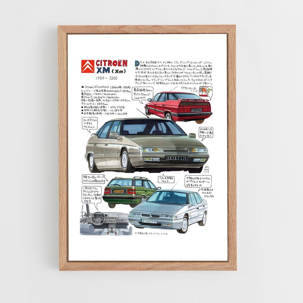 Poster Citroen XM – affiche Citroën (vue 4)
