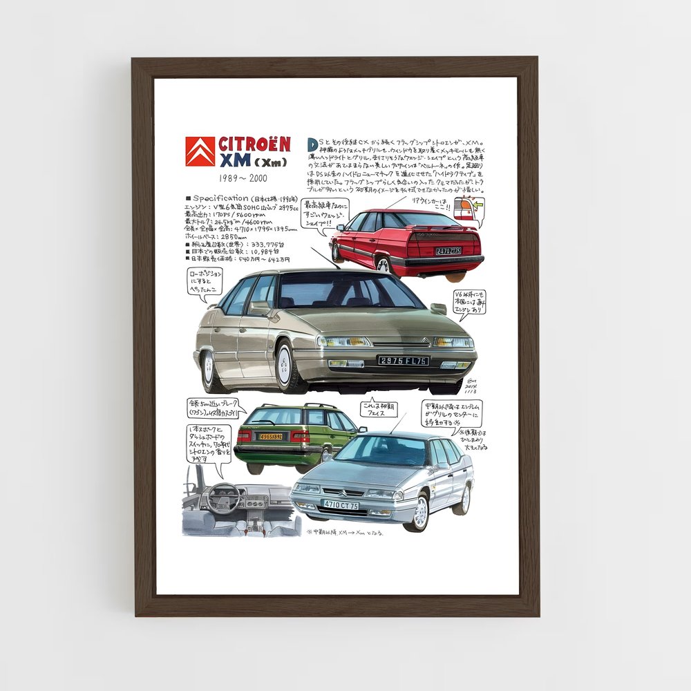 Poster Citroen XM – affiche Citroën (vue 5)
