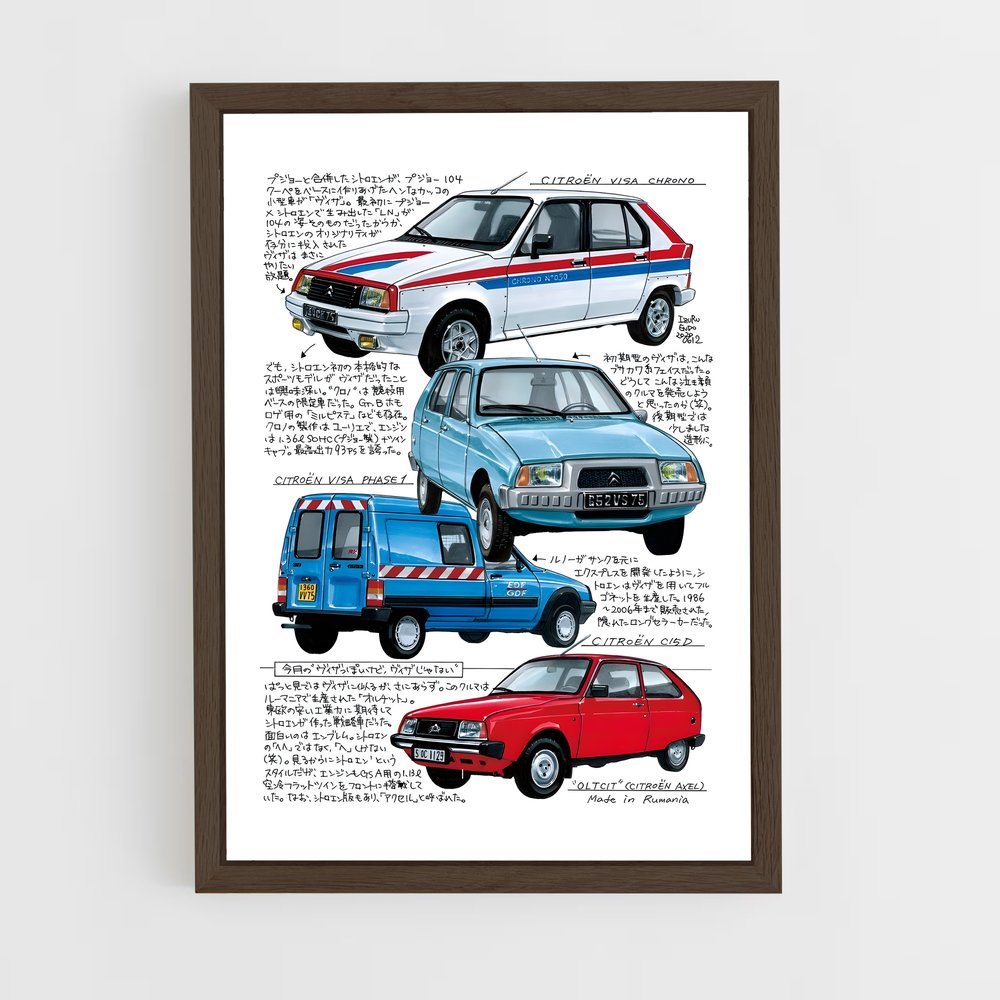 Poster Citroen Dessin – affiche Citroën (vue 5)