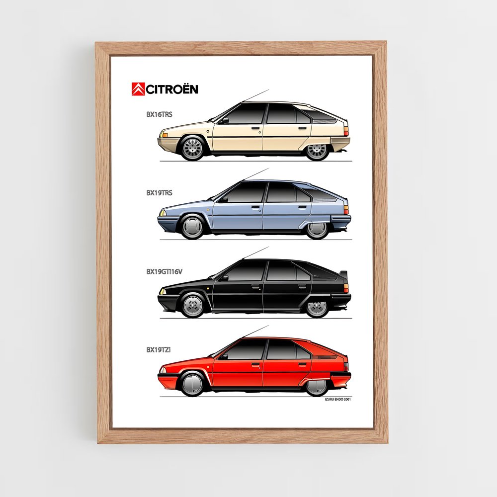 Poster Citroen BX Modèles – affiche Citroën (vue 4)